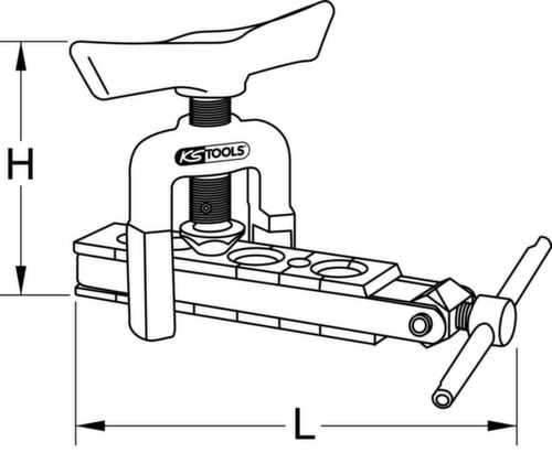 KS Tools Outil d'évasement métrique avec dispositif de serrage rapide  L