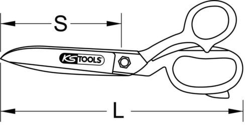 KS Tools Ciseaux d'atelier universels  L