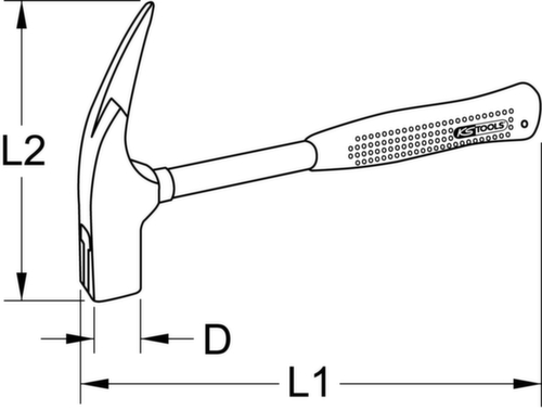 KS Tools Marteau de couvreur  L