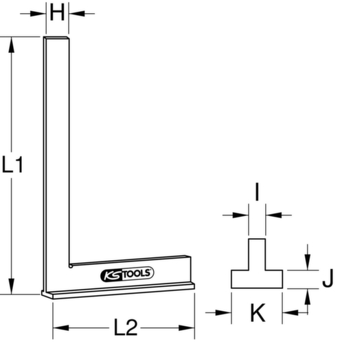 KS Tools Angle d'arrêt selon DIN 875/1  L