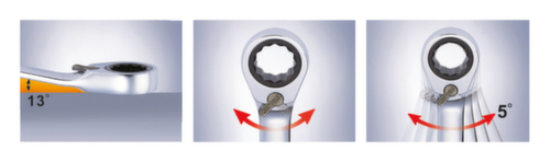 KS Tools Clé mixte DUO GEARplus  L