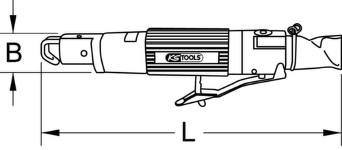 KS Tools SlimPOWER Mini Scie sauteuse à corps pneumatique  L