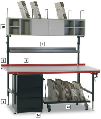 Rocholz Table d'emballagemodulaire de travail et de montageà hauteur réglableen différentes exécutions  L