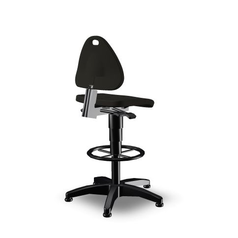 bimos Siège d'atelier pivotant Isitec 3, assise mousse PU noir, avec patins  L