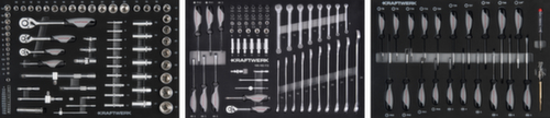 KRAFTWERK® Composition d'outils EVA 154 pcs.  L