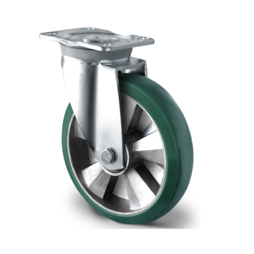 Cascoo Roulette pivotante, force 400 kg, polyuréthane bandage L