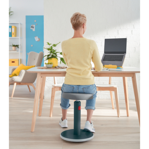 Leitz tabouret assis-debout Ergo Cosy Aktiv, assise gris, partie inférieure du pied antidérapante  L