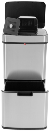Hailo Séparateur de déchets ÖKO VARIO XL avec couvercle à capteur et tiroir, capacité 2 x 25 l/ 1 x 4 l L