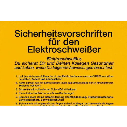 affiche SafetyMarking® pour entreprise, « Directives de sécurité pour l'électricien-soudeur » L