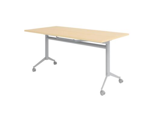 Table pliante roulante, hauteur x largeur x profondeur 750 x 1600 x 800 mm, panneau érable  L