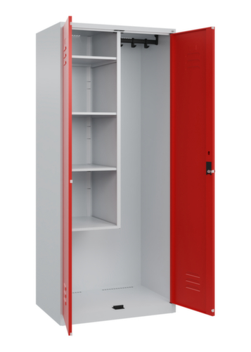 C+P Armoire d'entretien Classic Plus avec cloison de séparation médiane raccourcie  L