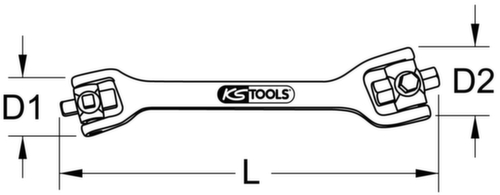 KS Tools 8 in 1 oil service wrench  L
