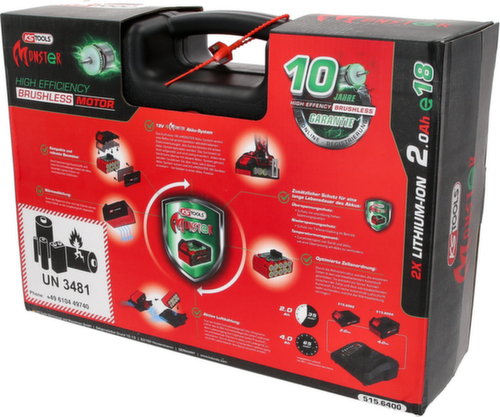 KS Tools eMONSTER Brushless cordless drill and screwdriver set L