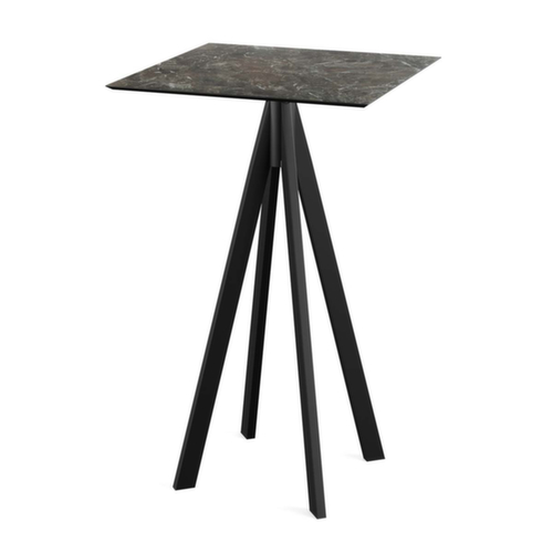 VEBA Table haute Essentials Infinity, largeur x profondeur 700 x 700 mm, panneau Galaxy Marble  L