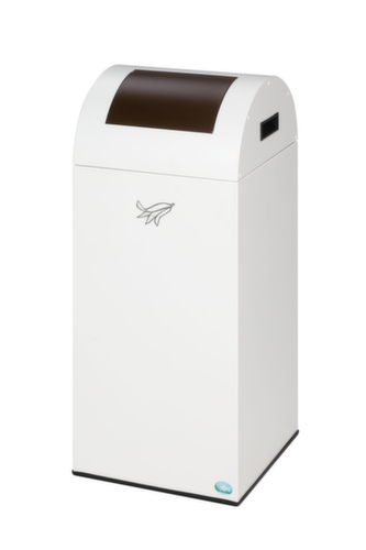 VAR Collecteur de recyclage WSG 55 R avec trappe d'insertion, 60 l, blanc, couvercle noir  L