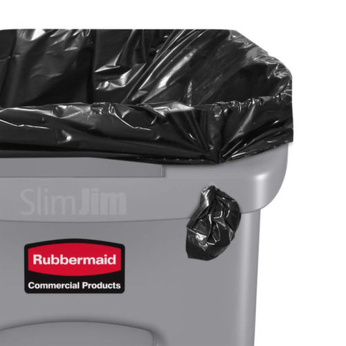 Rubbermaid Collecteur de recyclage Slim Jim® avec conduits d'air, 87 l, noir  L