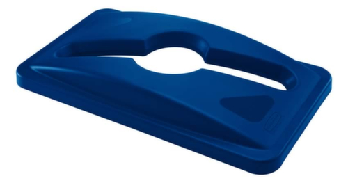 Rubbermaid Couvercle Slim Jim® pour déchets mixtes pour collecteur de recyclage, bleu  L