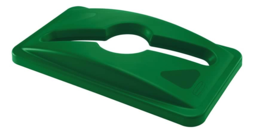 Rubbermaid Couvercle Slim Jim® pour déchets mixtes pour collecteur de recyclage, vert  L