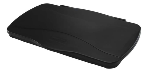 Rubbermaid Couvercle à charnière Slim Jim® pour collecteur de recyclage, noir L