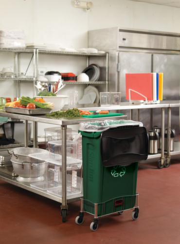 Rubbermaid Couvercle à charnière Slim Jim® pour collecteur de recyclage, noir L