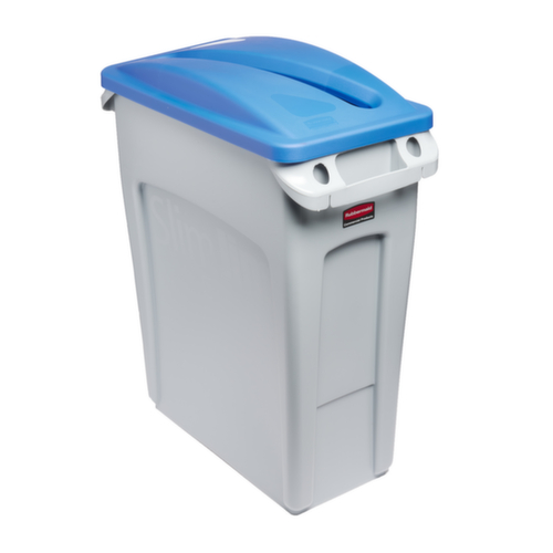 Rubbermaid capuchon de palier pour le papier Slim Jim® pour collecteur de recyclage, bleu  L