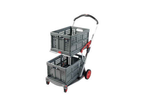 Mobile pliable CLAX, y compris boîte pliante, force 60 kg, 2 plateaux  L