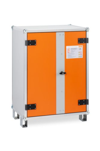 Cemo armoire de stockage de batteries lithium-ion antidéflagrante lockEX 8/10 à manutentionner, hauteur x largeur x profondeur 1110 x 800 x 660 mm