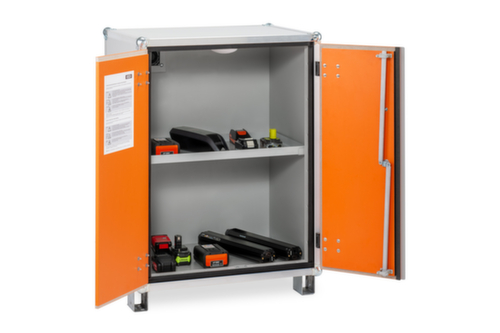 Cemo armoire de stockage de batteries lithium-ion antidéflagrante lockEX 8/10 à manutentionner, hauteur x largeur x profondeur 1110 x 800 x 660 mm  L