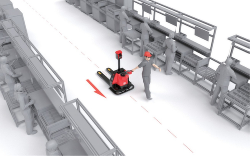 EP Transpalette Électrique Autopropulsé XP15+, 1500 kg force, polyuréthane/polyuréthane  L