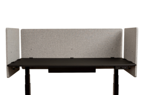 LUXOR Cloison de table insonorisante RECLAIM, hauteur x largeur 600 x 600 mm, paroi gris clair  L