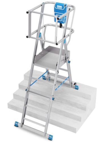 Krause escabeau grande hauteur télescopique STABILO® Professional SkyMatic avec échafaudage sur tout le pourtour  L