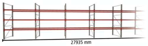META Rayonnage à palettes MULTIPAL pour 120 palettes, largeur 27935 mm, 4 niveaux de stockage