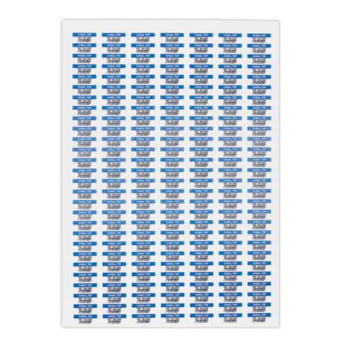 Étiquette en polyester blanc mat (50 planches)  L