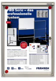 Franken Vitrine d'affichage plate X-tra!Line® pour l'intérieur