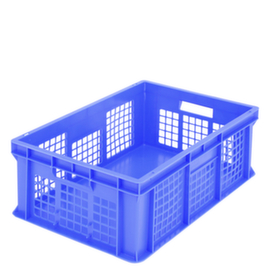 BITO Bac gerbable norme Europe parois ajourées, bleu, capacité 42 l