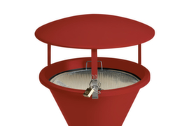 Toit pour cendrier sur pied pour cendrier sur pied, RAL3000 rouge vif