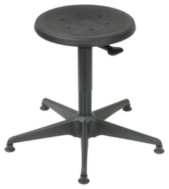 Tabouret pivotant ESD antistatique, assise noir, patins