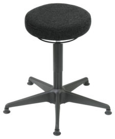 Tabouret pivotant ESD antistatique, assise anthracite, patins