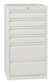 PAVOY Armoire à tiroirs Basis RAL7035, 6 tiroir(s), RAL7035 gris clair/RAL7035 gris clair