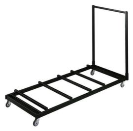 Chariot de transport pour 10 tables pliantes, acier noir