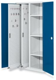 Kappes Armoire verticale RasterPlan®, 2 extensions, RAL7035 gris clair/RAL5010 bleu gentiane