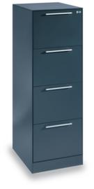 C+P Armoire pour dossiers suspendus Asisto, 4 extensions, RAL7021 gris noir/RAL7021 gris noir