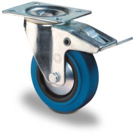 BS-ROLLEN Roue en caoutchouc plein élastique, force 140 kg, Caoutchouc plein élastique bandage