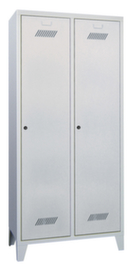 PAVOY Armoire vestiaire Basis gris clair avec 2 compartiments, largeur de compartiment 400 mm