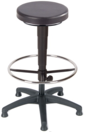 meychair Tabouret Assistent A1S, assise noir, patins