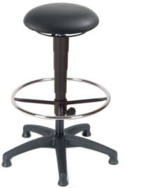 meychair Tabouret Assistent A1S, assise noir, patins