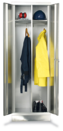 Armoire vestiaire inoxydable avec 2 compartiments