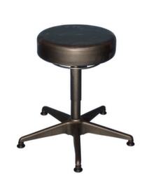 Tabouret pivotant ESD antistatique, assise noir, patins