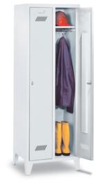 PAVOY Armoire vestiaire Basis gris clair avec 2 compartiments, largeur de compartiment 300 mm