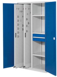 Kappes Armoire verticale RasterPlan®, 2 extensions, RAL7035 gris clair/RAL5010 bleu gentiane